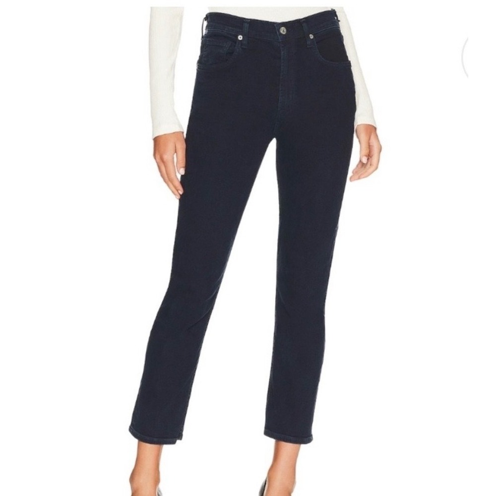 Citizens Of Humanity Jolene High Rise Vintage Slim Jeans Women's Sz 27 Dark Blue